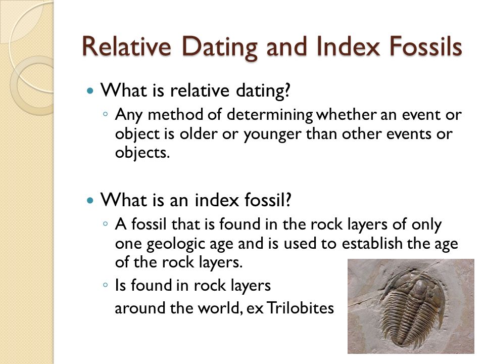 index fossils and relative dating