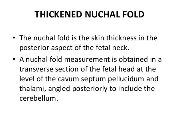 dating nuchal thickness