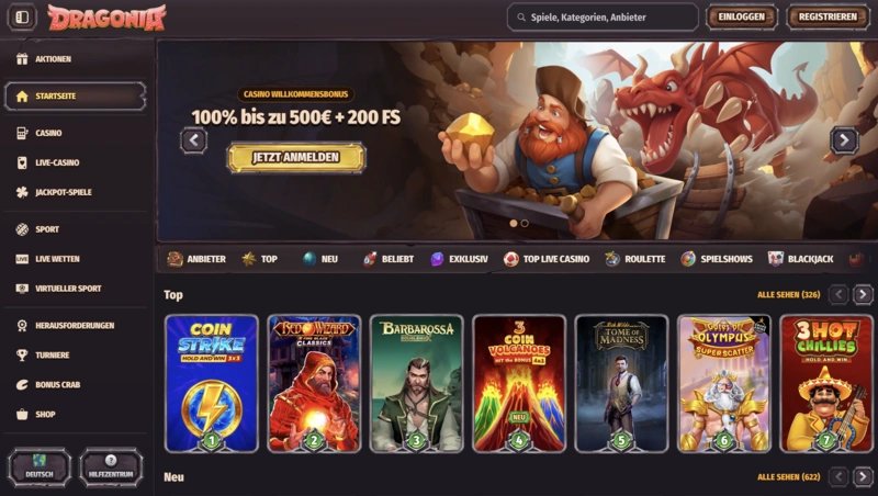 Présentation de dragonia casino retrait